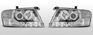 Koplampen Angel Eyes | geschikt voor Mitsubishi Pajero V60 2001-2006 | chroom