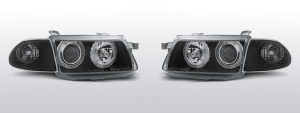 Koplampen Angel Eyes | geschikt voor Opel Astra F 1994-1997 | zwart