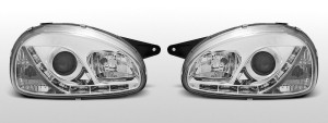 Koplampen Devil Eyes | geschikt voor Opel Corsa B 1993-2000 | chroom