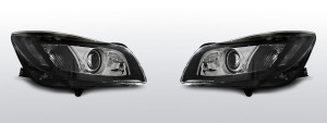 Koplampen Real DRL | Opel Insignia 2008-2012 | zwart