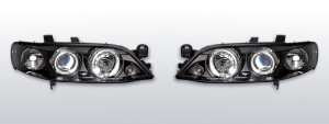 Koplampen Angel Eyes | geschikt voor Opel Vectra B 1995-1998 | zwart