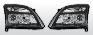 Koplampen Angel Eyes | geschikt voor Opel Vectra C 2002-2005 | zwart