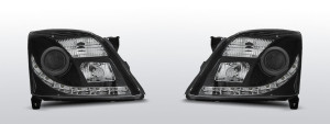 Koplampen Devil Eyes Real DRL | geschikt voor Opel Vectra C 2002-2005 | zwart