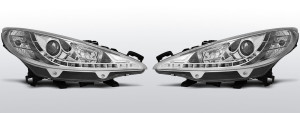 Koplampen Devil Eyes | Peugot 207 2006-2009 | chroom