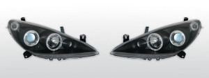 Koplampen Angel Eyes | Peugot 307 2001-2005 | zwart