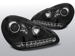 Koplampen Devil Eyes | Xenon | geschikt voor Porsche Cayenne 2002-2006 | zwart