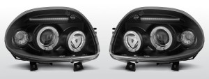Koplampen Angel Eyes | Renault Clio 2 1998-2001 | zwart