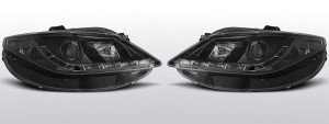 Koplampen Devil Eyes | Seat Ibiza 2008-2012 | zwart