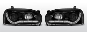 Koplampen Devil Eyes | geschikt voor Volkswagen Golf 3 1991-1997 | zwart