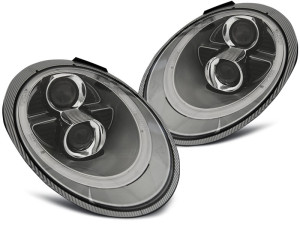 Koplampen Tube Lights | geschikt voor Porsche 911 (997) 2004-2009 -h7-zilver