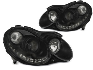 Koplampen Devil Eyes DRL Look | geschikt voor Mercedes-Benz CLK W209 / C209 2003-2010 zwart