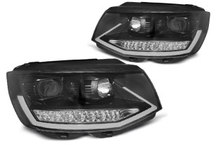 geschikt voor Volkswagen T6 2015-, 4d bus koplampen bestellen bij Carstyle.nl |Tube Light chroom ,zwart