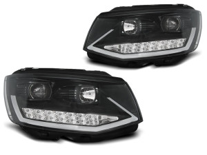 geschikt voor Volkswagen Transporter Kombi 2015-, 4d bus koplampen bestellen bij Carstyle.nl | Junyan Tube Light zwart
