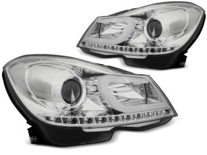 Koplampen | Tube-Light | geschikt voor Mercedes-Benz C-Klasse W204 2011-2014 | Chroom