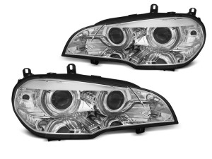 Koplampen | geschikt voor BMW | X5 07-10 5d suv. E70 | Xenon | REAL DRL | chroom
