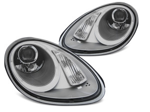Koplampen | geschikt voor Porsche | Boxster 05-09 2d cab. / Cayman 05-09 3d cou. | 987 | XENON | zilver