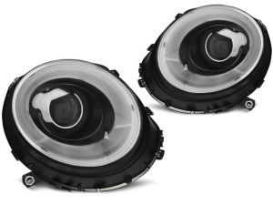 Koplampen | Mini | 06-10 3d hat. / 10-14 3d hat. / Cabrio 09-16 2d cab. / Clubman 07-10 4d sta. / Clubman 10-15 4d sta. | R55 / R56 / R57 | LED | Tube Light zwart