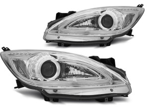 Koplampen | geschikt voor Mazda | 3 09-11 5d hat. / 3 11-13 5d hat. / 3 Sedan 09-11 4d sed. / 3 Sedan 11-13 4d sed. | LED | Tube Light chroom