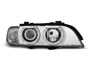 Koplampen | geschikt voor BMW | 5-serie 00-03 4d sed. E39 / 5-serie 95-00 4d sed. E39 / 5-serie touring 00-04 5d sta. E39 / 5-serie touring 97-00 5d sta. E39 | H7 / H7 | Angel Eyes chroom