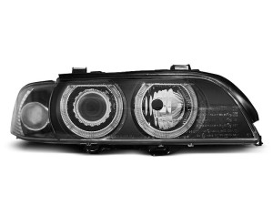 Koplampen | geschikt voor BMW | 5-serie 00-03 4d sed. E39 / 5-serie 95-00 4d sed. E39 / 5-serie touring 00-04 5d sta. E39 / 5-serie touring 97-00 5d sta. E39 | H7 / H7 | Angel Eyes zwart