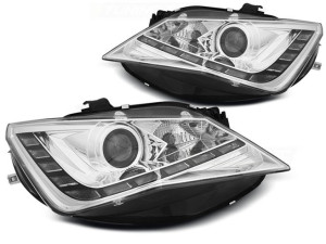 Koplampen | Seat | Ibiza 12-15 5d hat. / Ibiza SC 12-15 3d hat. / Ibiza ST 12-15 5d sta. | LED | REAL DRL | chroom