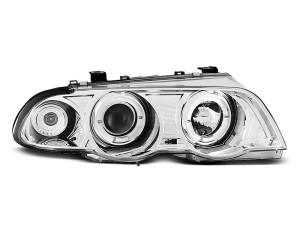 Koplampen | geschikt voor BMW | 3-serie 98-01 4d sed. E46 / 3-serie touring 99-01 5d sta. E46 | Angel Eyes chroom 200079001
