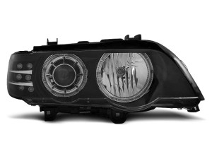 Koplampen | geschikt voor BMW | X5 00-03 5d suv. E53 | LED knipperlicht | XENON | Angel Eyes zwart