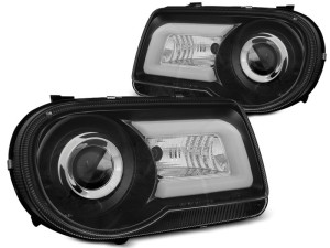 Koplampen | Chrysler | 300C 04-11 4d sed. / 300C Touring 04-11 5d sta. | LED | Tube Light zwart