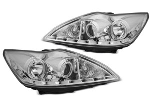 Koplampen | geschikt voor Ford | Focus 08-10 3d hat. / Focus 08-10 4d sed. / Focus 08-11 5d hat. / Focus Wagon 08-11 5d sta. | LED | CCFL Angel Eyes chroom