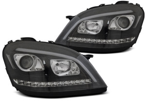 Koplampen | geschikt voor Mercedes-Benz | M-klasse 05-08 5d suv. W164 | LED | Dynamic Turn Signal | Tube Light zwart