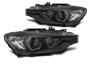 Koplampen | geschikt voor BMW | 3-serie 12-15 4d sed. F30 / 3-serie Touring 12-15 5d sta. F31 | XENON | 3D LED | REAL DRL | z AFS | zwart