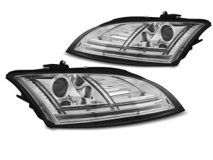 Koplampen | Audi | TT Coupé 10-14 2d cou. / TT Roadster 10-14 2d cab. | XENON | LED | REAL DRL | Dynamic Turn Signal | chroom