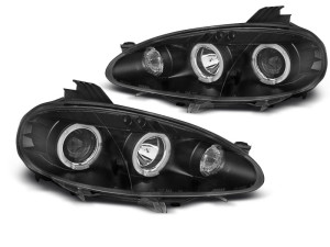 Koplampen | geschikt voor Mazda | MX-5 01-04 2d cab. / MX-5 04-05 2d cab. | Angel Eyes | zwart