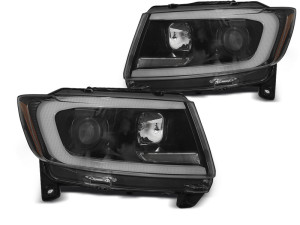 Koplampen | geschikt voor Jeep | Grand Cherokee 11-13 5d suv. | LED | Tube Light | Dynamic Turn Signal | zwart