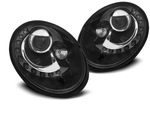 Koplampen | geschikt voor Volkswagen | New Beetle Cabrio 05-11 2d cab. / New Beetle Coupé 05-11 3d hat. | LED | zwart