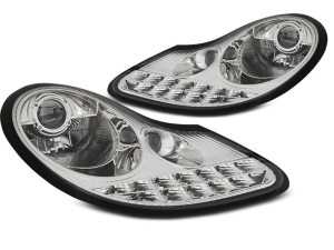 Koplampen | geschikt voor Porsche | Boxster 02-05 2d cab. / Boxster 96-02 2d cab. | LED | chroom