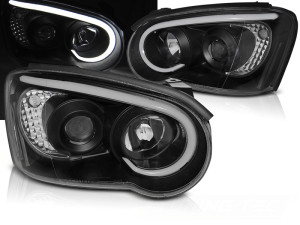 Koplampen | geschikt voor Subaru | Impreza 03-05 4d sed. / Impreza Plus 03-05 5d sta. | type GD | LED | Tube Light | zwart