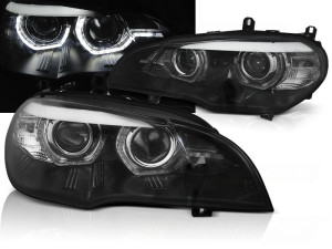 Koplampen | geschikt voor BMW | X5 07-10 5d suv. E70 / X5 10-13 5d suv. E70 LCI | OEM XENON | 3D LED Angel Eyes | REAL DRL | LED Projector | zonder AFS