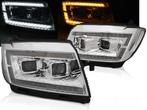 Koplampen | geschikt voor Volkswagen | Crafter Kombi 17- 4d bus. | LED | Dynamic Turn Signal | REAL DRL | chroom