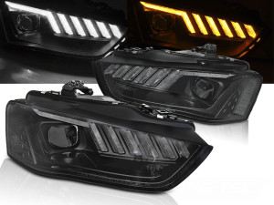 Koplampen | Audi | A4 11-15 4d sed. / A4 Avant 11-15 5d sta. | Halogeen | LED | Dynamic Turn Signal | REAL DRL | zwart