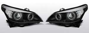 Koplampen Tube Light Real DRL | geschikt voor Audi A4 B8 2008-2011 | zwart