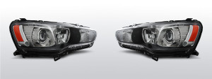 koplampen | geschikt voor Mitsubishi Lancer 8 2008- | zwart