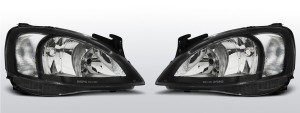 Koplampen | geschikt voor Opel Corsa C 2000-2006 | zwart