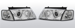 Koplampen Angel Eyes | geschikt voor Volkswagen Passat B5 3B 1996-2000 | chroom