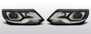 koplampen | geschikt voor Volkswagen Tiguan 2011-2015 | zwart