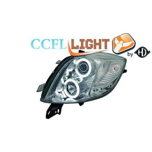 Koplampen chroom | Angel Eyes | geschikt voor Toyota Yaris 2006-2009 | CCFL felle Angel eye stadslichtringen