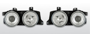 Koplampen Angel Eyes | geschikt voor BMW 7-serie E32 / 5-serie E34 | chroom