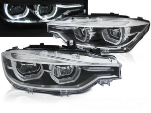 Koplampen | BMW | 3-serie 15-19 4d sed. F30 LCI / 3-serie Touring 15-19 5d sta. F31 LCI | LED | REAL DRL | 3D LED Angel Eyes
