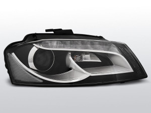 Koplampen Devil Eyes Real DRL | geschikt voor Audi A3 8P 2008-2012 | zwart