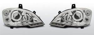 Koplampen Real DRL | Mercedes Vito / Viano W639 2010-2014 | chroom | 01
